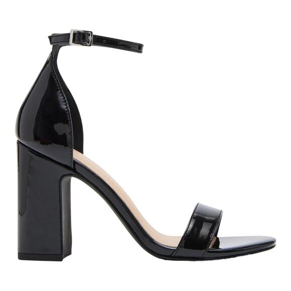 Madden Girl Women's Sasha Two Piece Block Heel Dress Sandals Black Size 5 1/2 - Picture 2 of 4